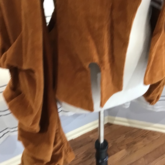 A.W.A.K.E Mode Women Size 36 Octopus Rust Corduroy Jacket Cotton Button Front - Picture 5 of 14